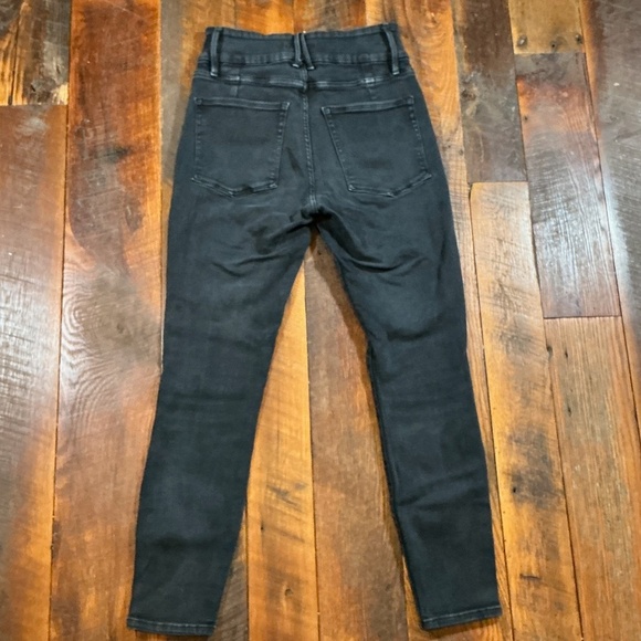 Good American Good Waist Corset Button Fly High Rise Skinny Jeans Black Size 10/ - Picture 2 of 6